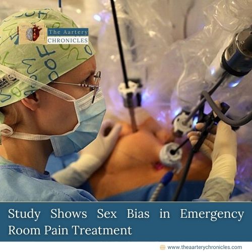 Female patients are less frequently prescribed pain relief medications, even after accounting for pain levels, age, medical history, and type of complaint.