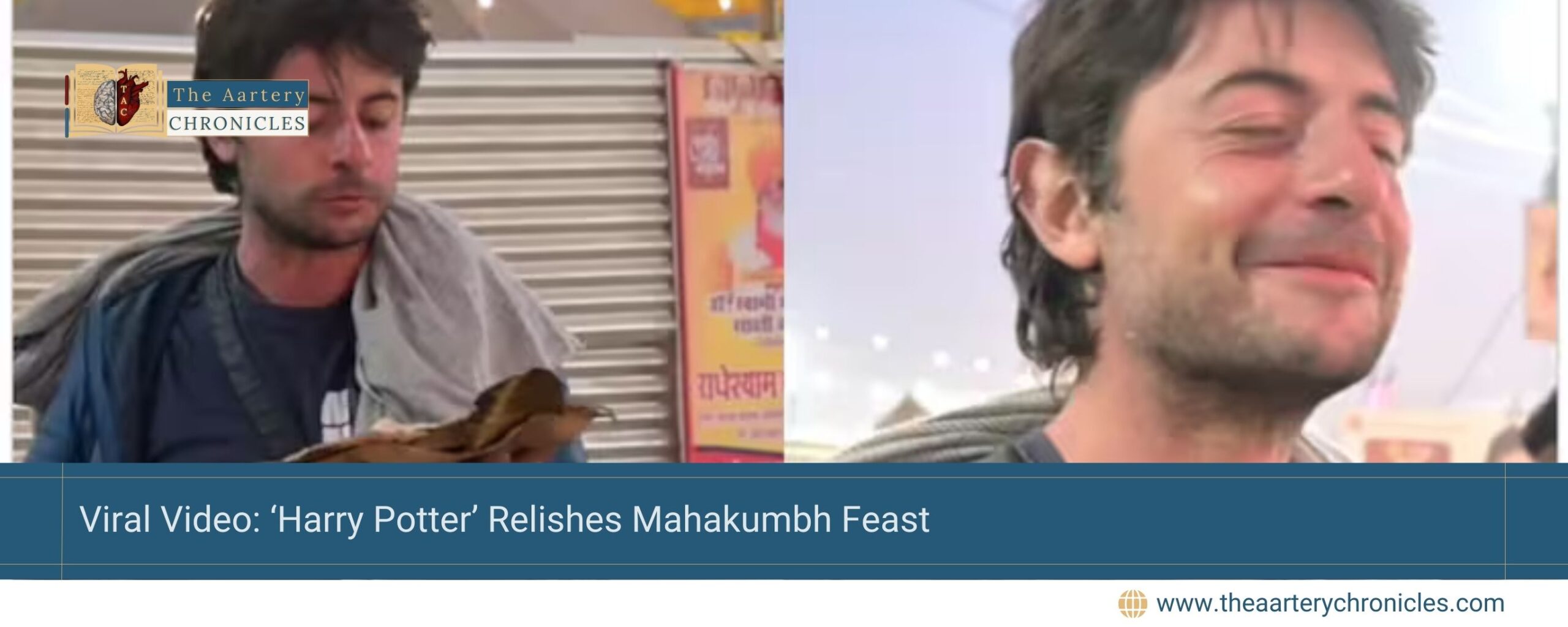 Viral Video: ‘Harry Potter’ Relishes Mahakumbh Feast