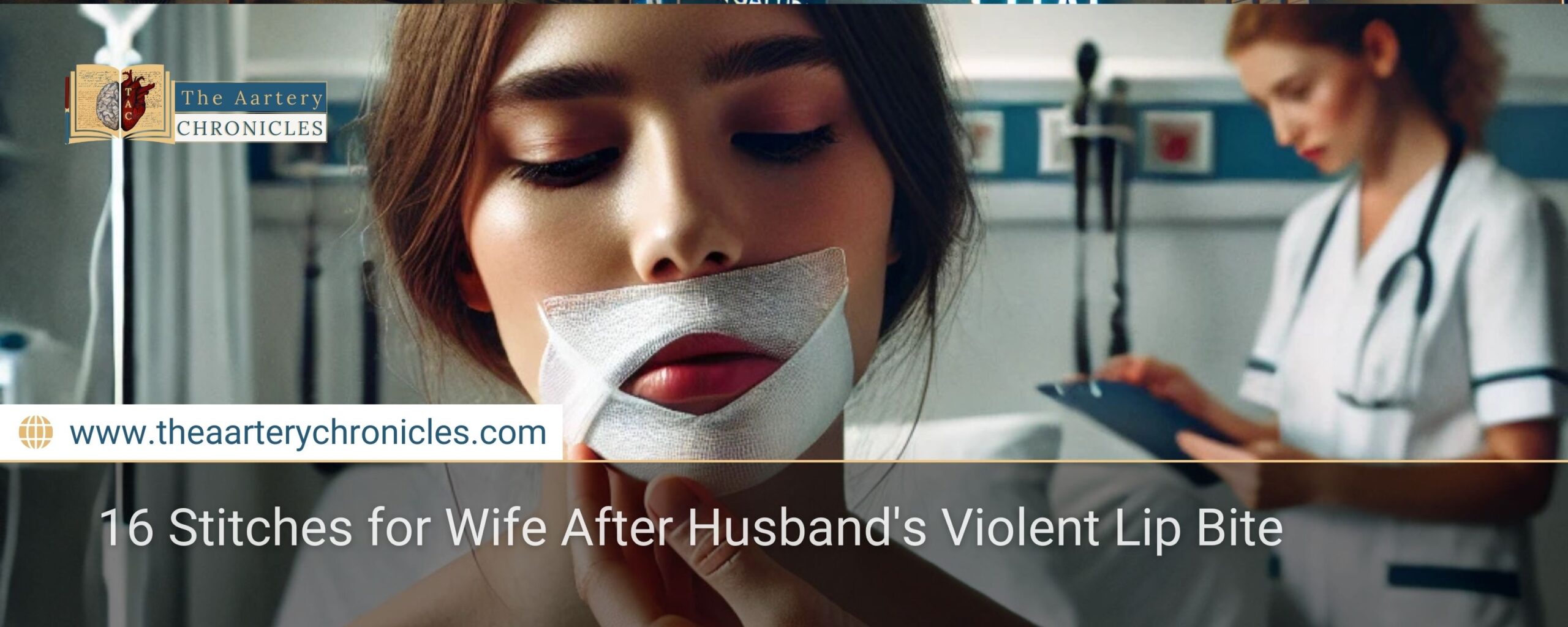 16 Stitches for Wife After Husband's Violent Lip Bite