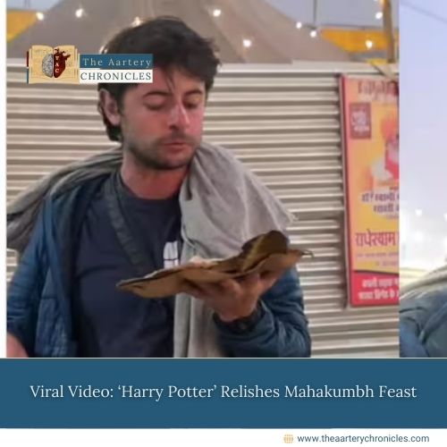 Viral Video: ‘Harry Potter’ Relishes Mahakumbh Feast