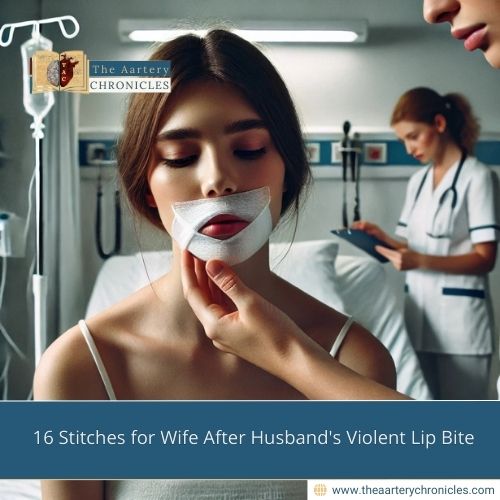 16 Stitches for Wife After Husband's Violent Lip Bite