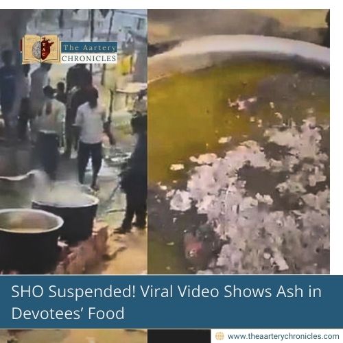 SHO Suspended! Viral Video Shows Ash in Devotees’ Food