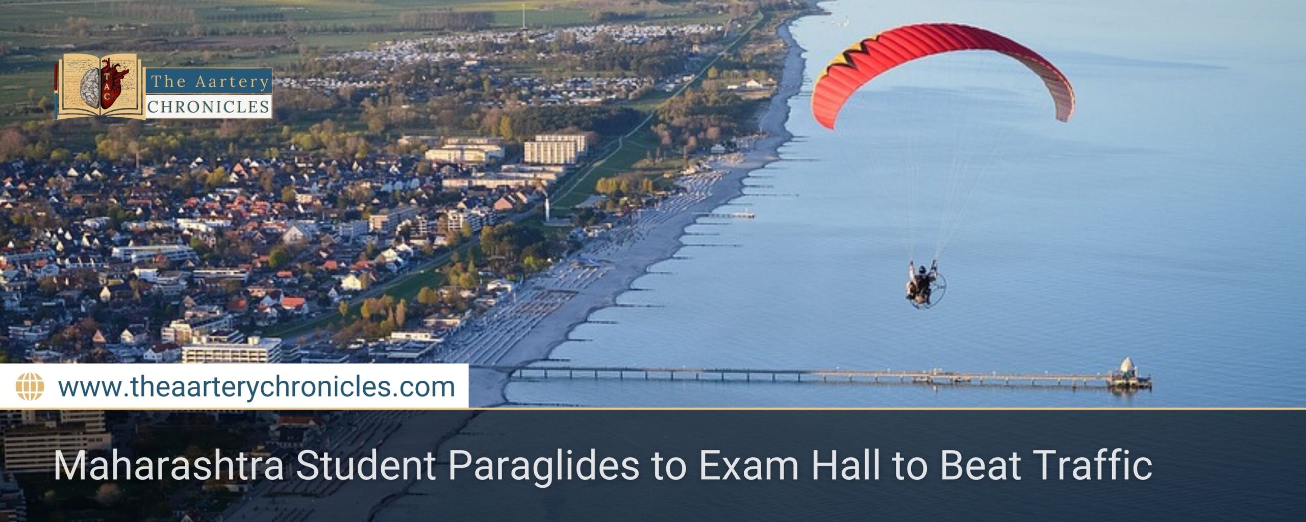 Maharashtra Student Paraglides to Exam Hall to Beat Traffic