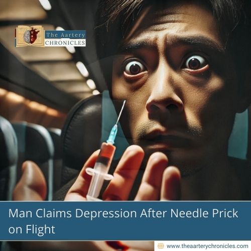 Man Claims Depression After Needle Prick on Flight