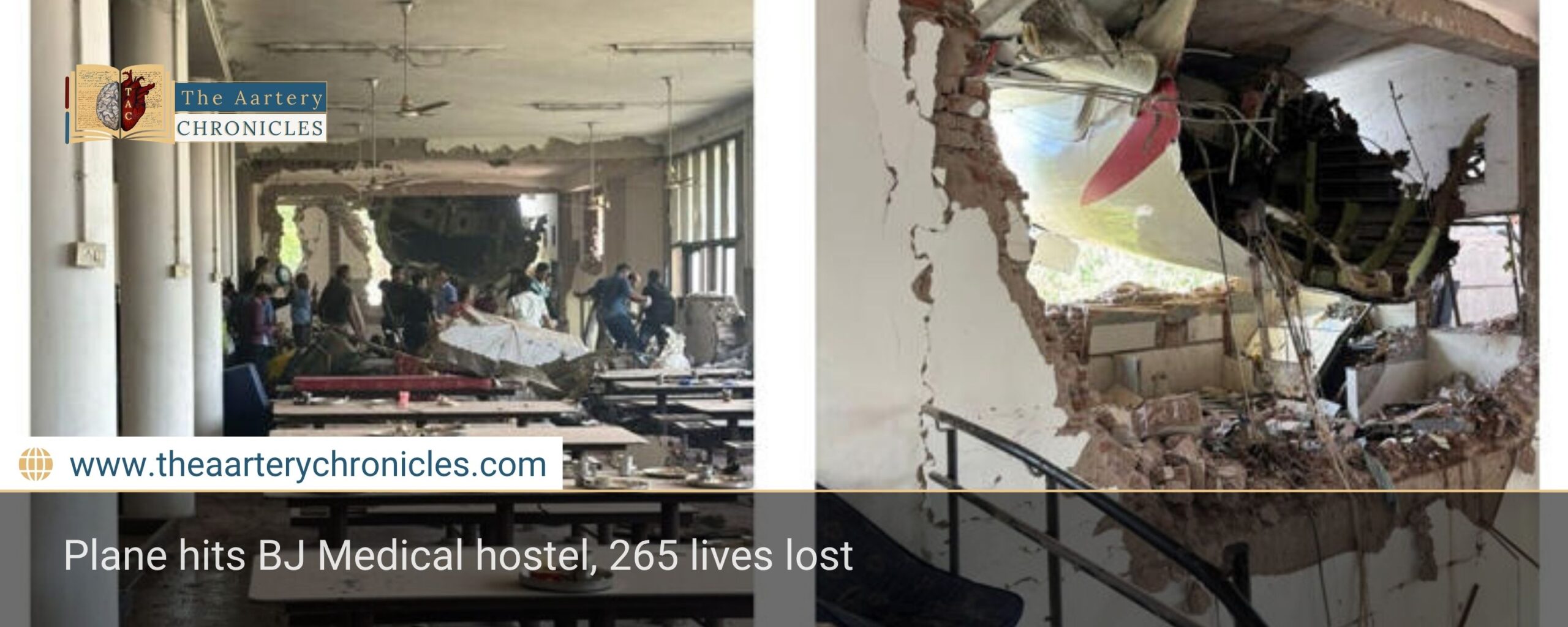 Plane hits BJ Medical hostel, 265 lives lost