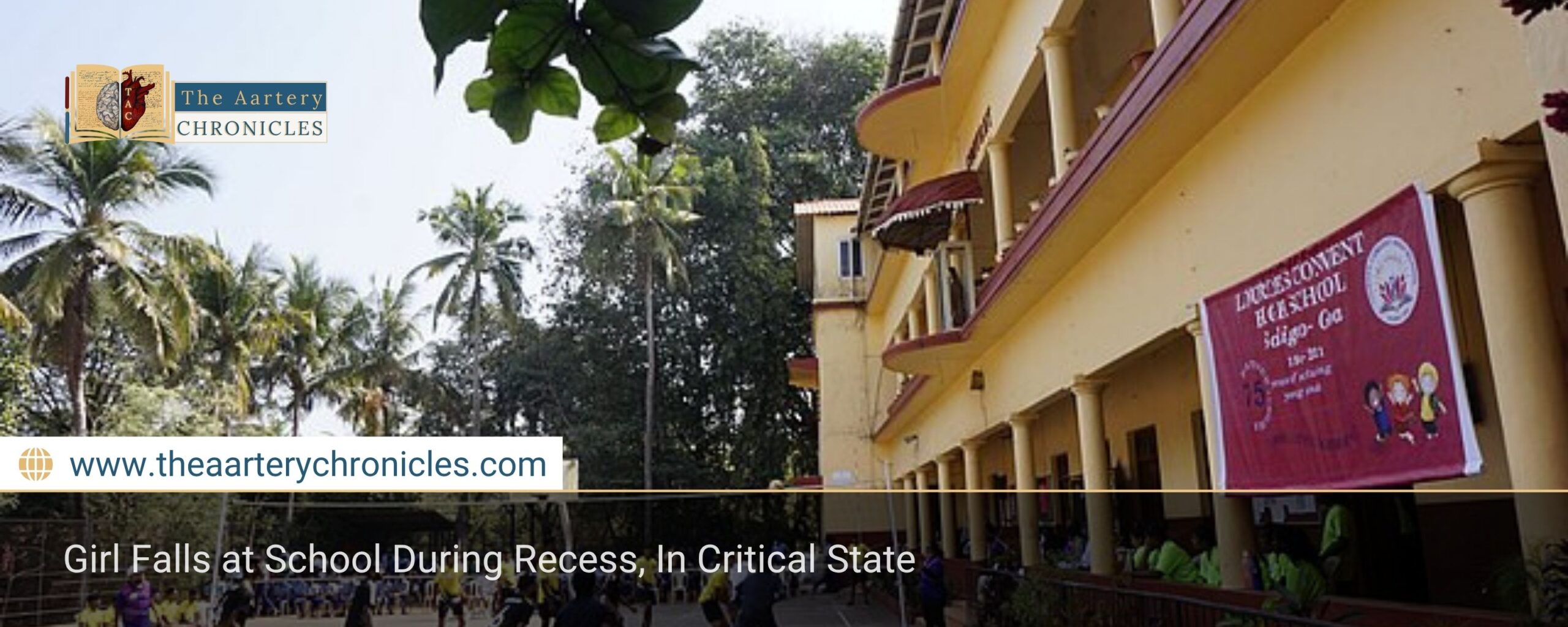 Girl Falls at School During Recess, In Critical State