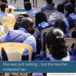 She was just talking... but the teacher molested her