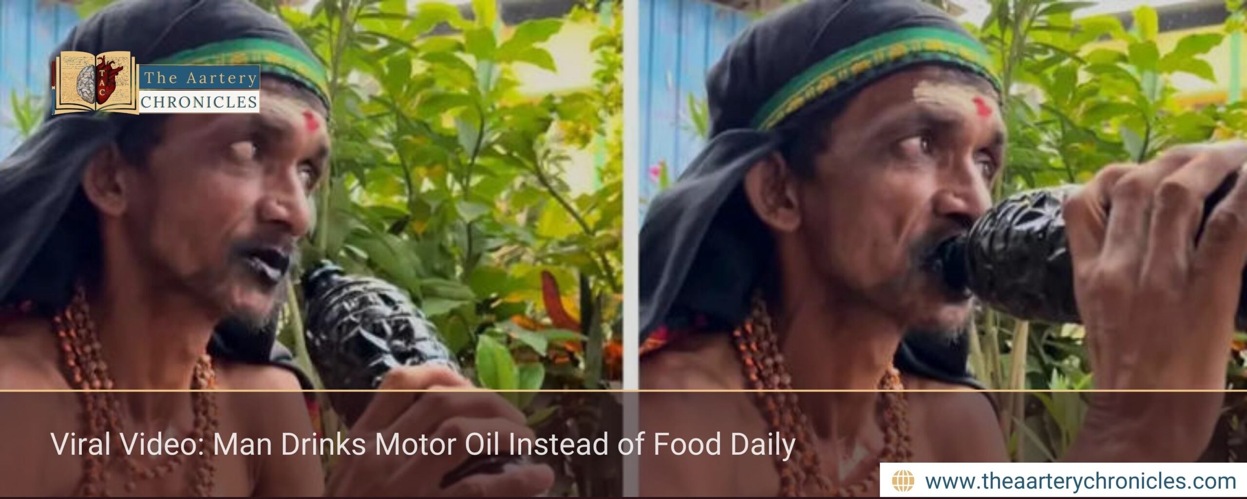 Viral Video: Man Drinks Motor Oil Instead of Food Daily