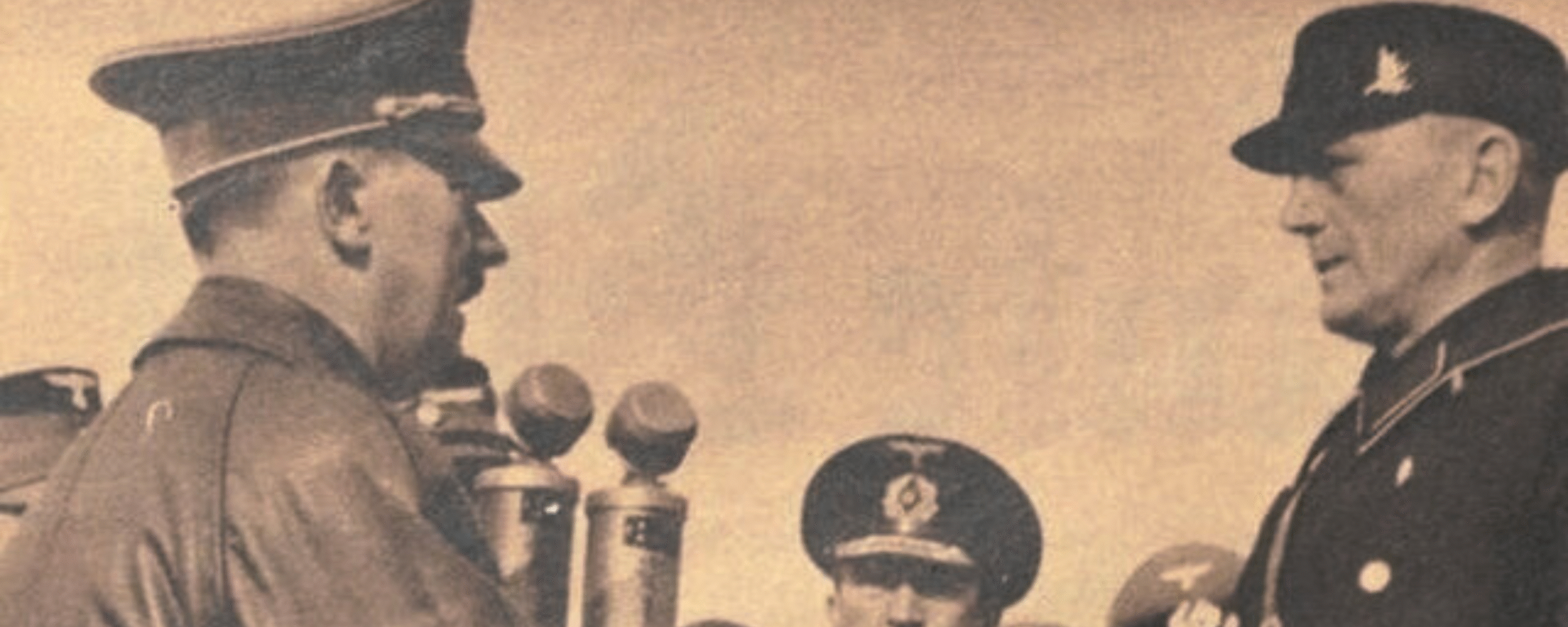 Adolf Hitler shaking hands with Ernst Neumann in Klaipėda, Lithuania in March 1939