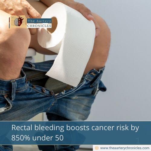 Rectal bleeding boosts cancer risk by 850% under 50