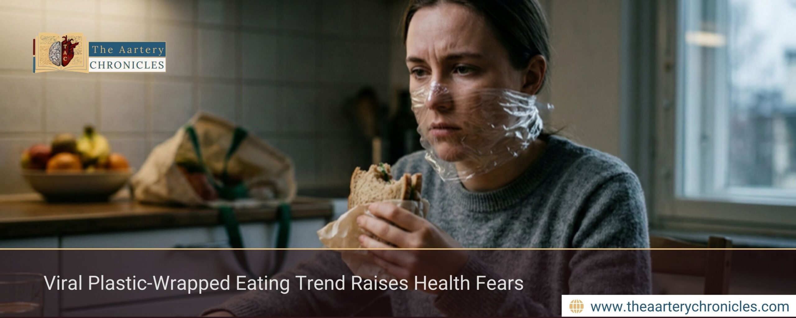 Viral Plastic-Wrapped Eating Trend Raises Health Fears