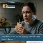 Viral Plastic-Wrapped Eating Trend Raises Health Fears