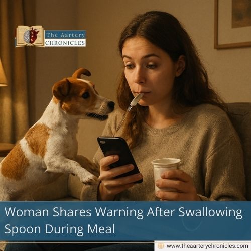 Woman Shares Warning After Swallowing Spoon During Meal
