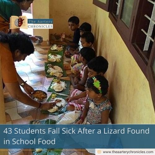 43 Students Fall Sick After a Lizard Found in School Food