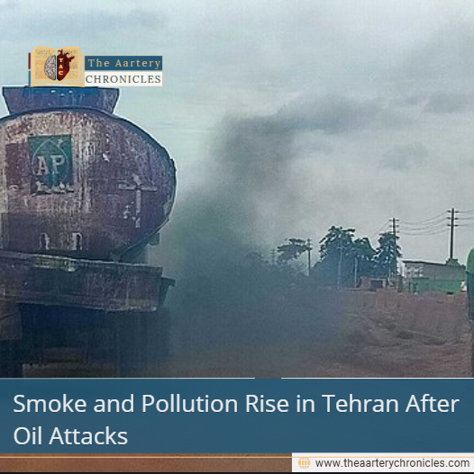 Smoke and Pollution Rise in Tehran After Oil Attacks