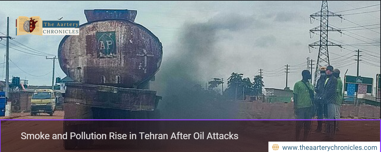Smoke and Pollution Rise in Tehran After Oil Attacks