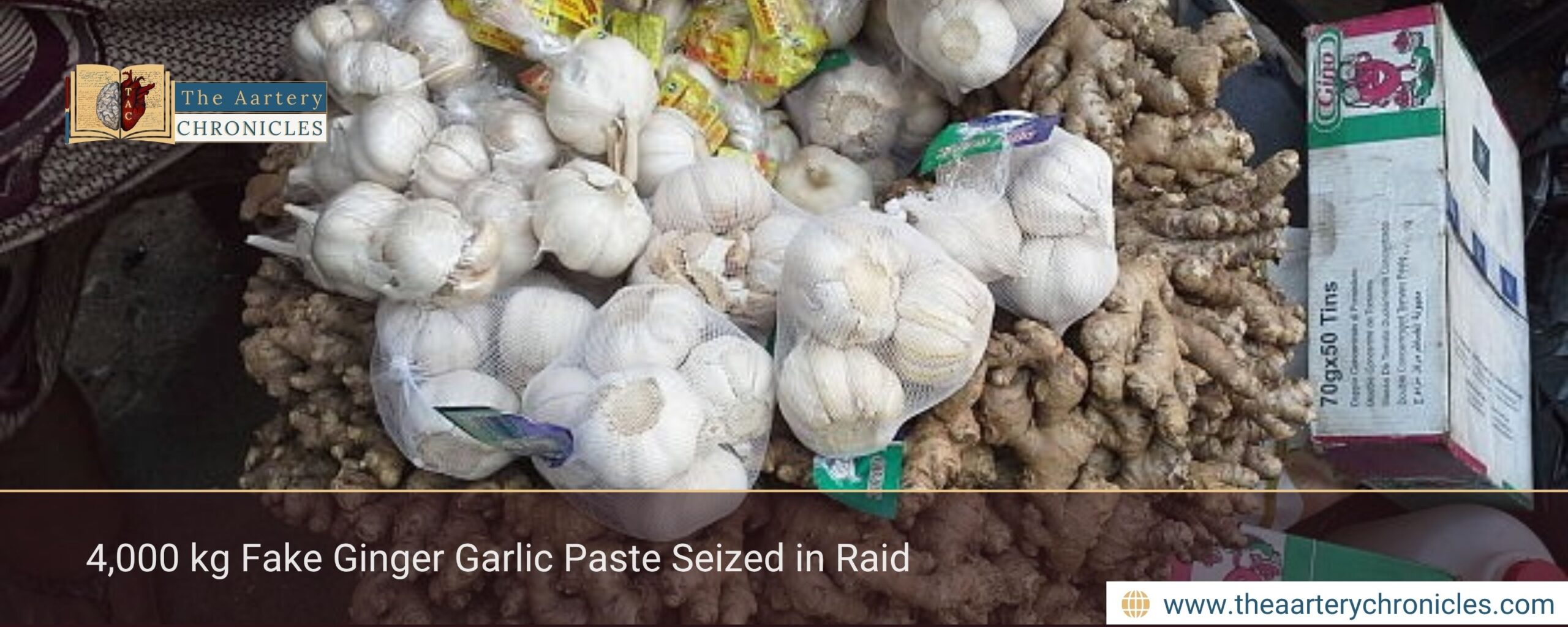 4,000 kg Fake Ginger Garlic Paste Seized in Raid