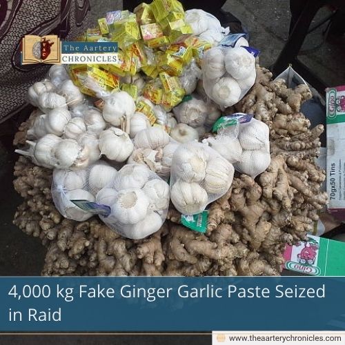 4,000 kg Fake Ginger Garlic Paste Seized in Raid